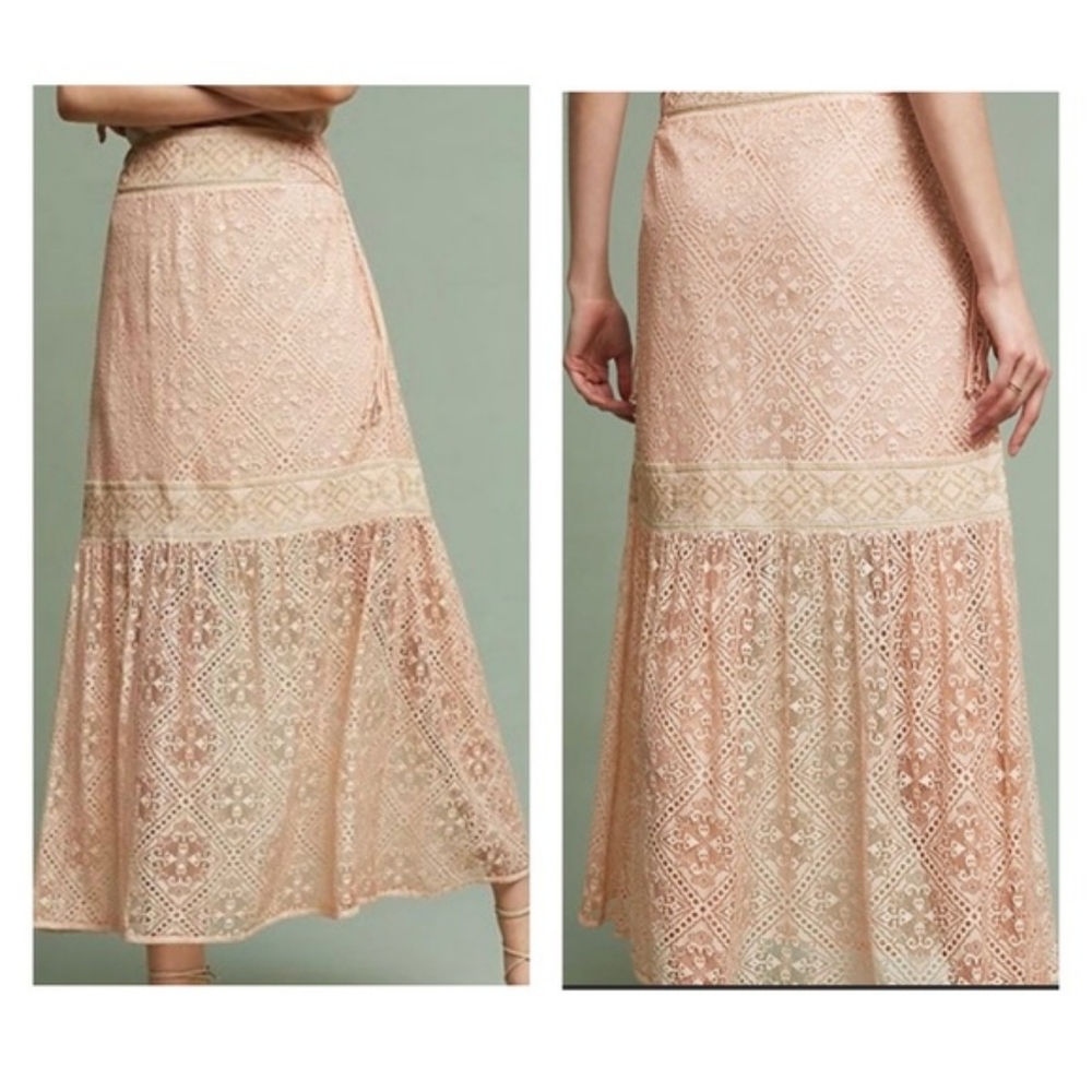 Anthropologie Queen & Pawn Maxima Lace Skirt Size XL
